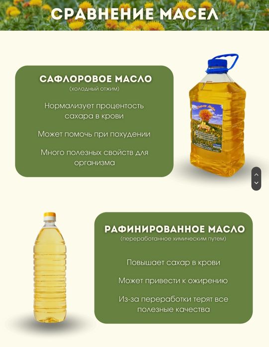 Сафлоровое Нерафинированное масло