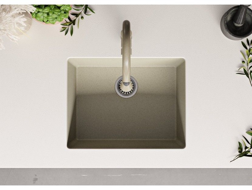 Гранитна Кухненска Мивка за Вграждане под Плот Лондон 60 - Бежова