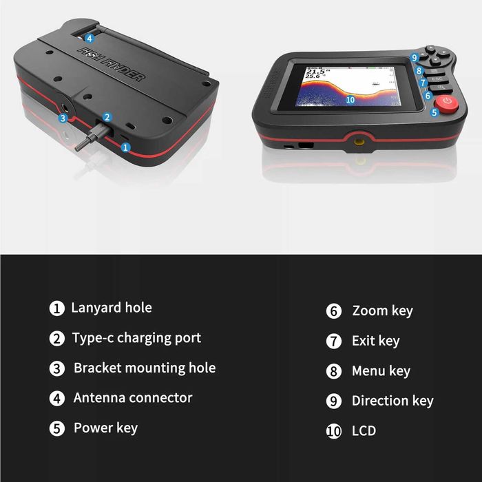 Sonar Lucky Fish Finder XF08 Color , wireless  , raza 200 metri -Nou