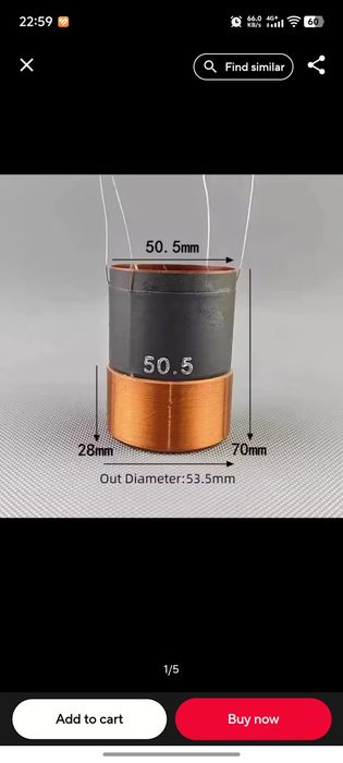 Bobina 50.5 mm Subwoofer