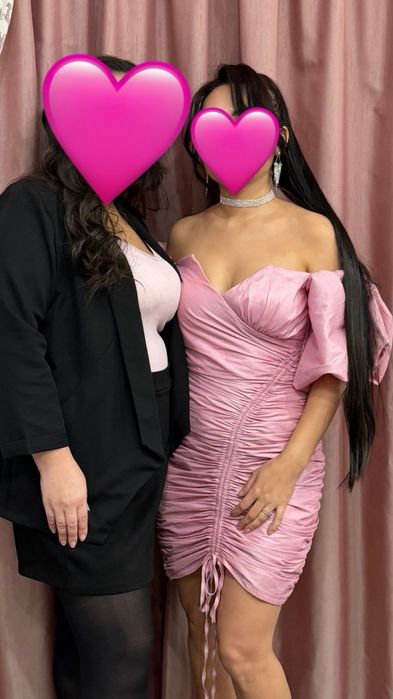 Розовое платье 44