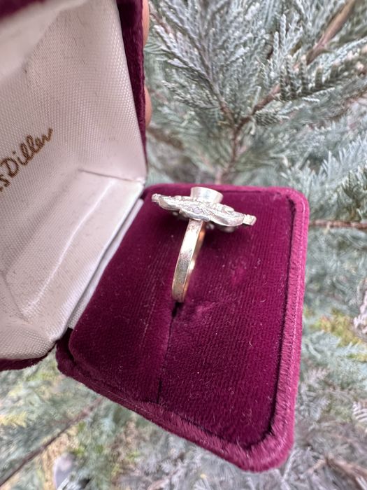 Inel din aur, argint, rubine si cubic zirconia