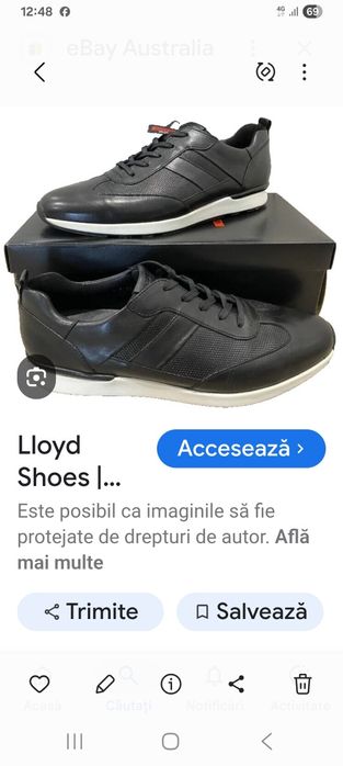 Vând LLOYD, pantofi sport cu șiret, culoare gri șobolan închis, măs 46