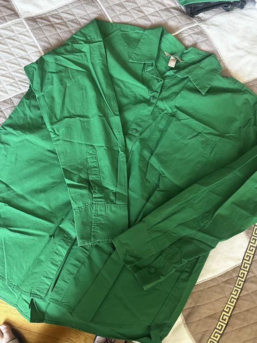 Зеленая рубашка H&M