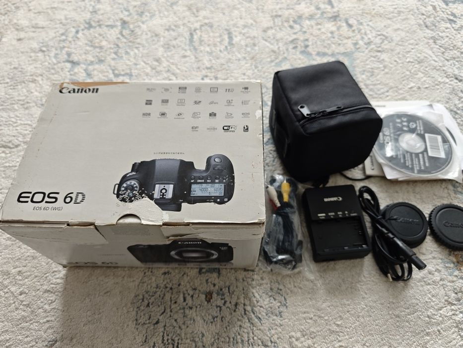 Canon 6D, WiFi, GPS + Canon 50mm F1. 4+ card 64gb+cutie