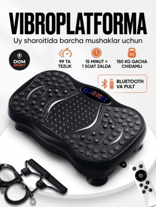 Vibroplatforma ozish uchun, fitness - vibrotrenajer, pult bilan