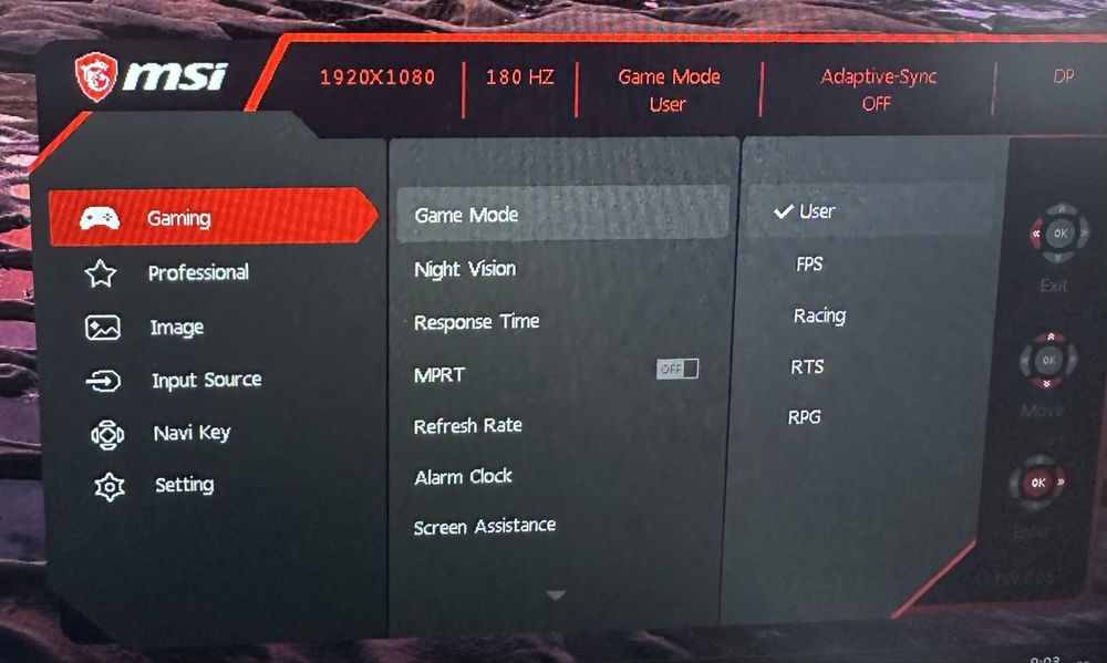 24ʼʼ монитор MSI G2412F IPS 180Hz