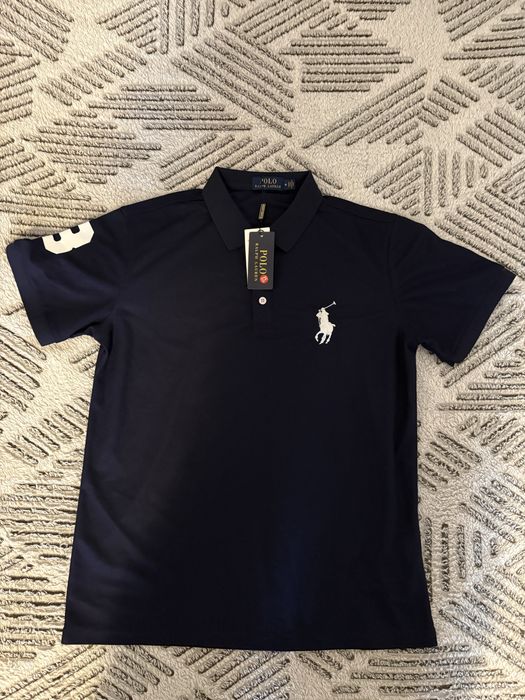 Tricou Polo Ralph Lauren blue big logo