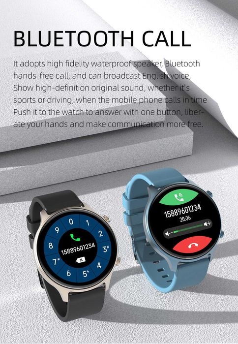 Ceas Femei SmartWatch dama, apel voce, preluare apel, GPS, br. metal
