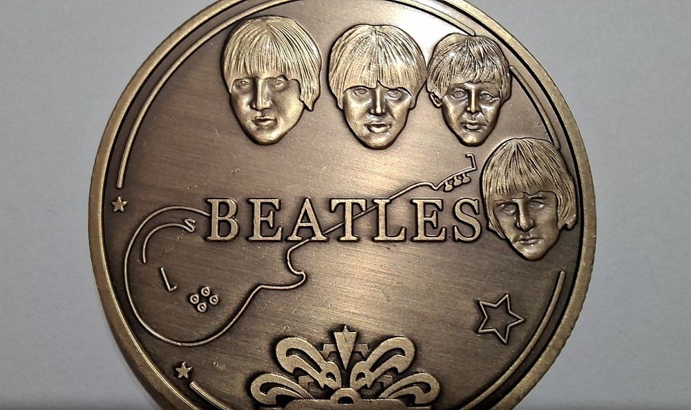 Monedă colecție Beatles.