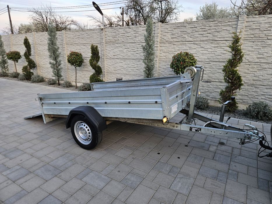 Remorca rabatabila 750 kg pentru transport atv,tractoras de tuns iarba