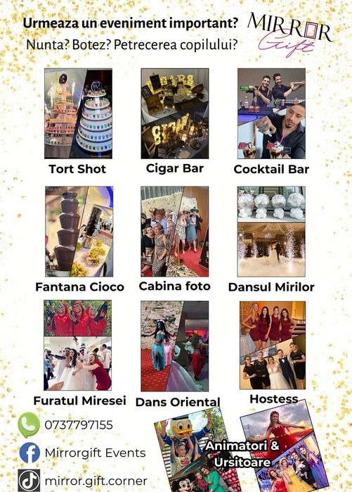 COCKTAIL & Frappe Bar  mobil și TORT SHOT pentru evenimente perfecte