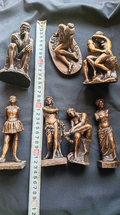 lot 7 statuete bronz replici dupa scluptori celebri