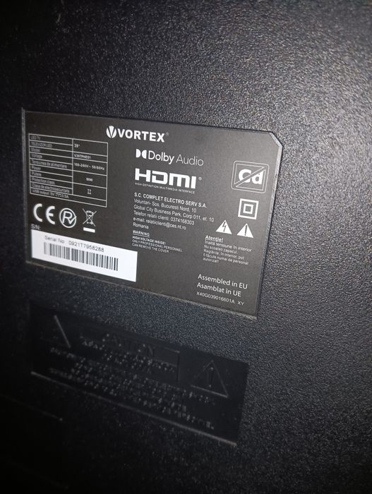 Televizor Vortex HDMI , diagonală 102 ,preț 450 lei