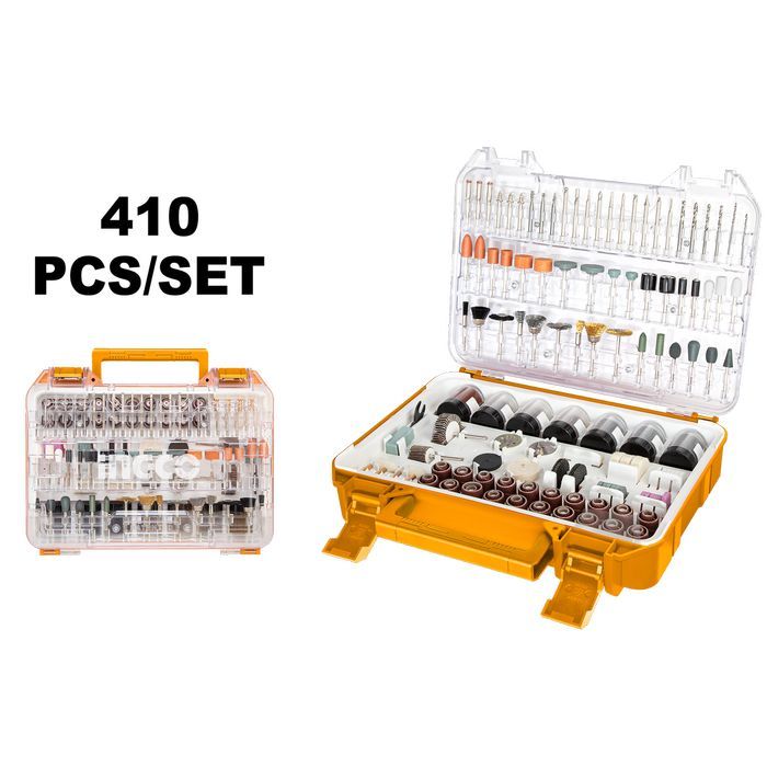 Set accesorii pentru slefuitor - polizor biax 410 piese ingco