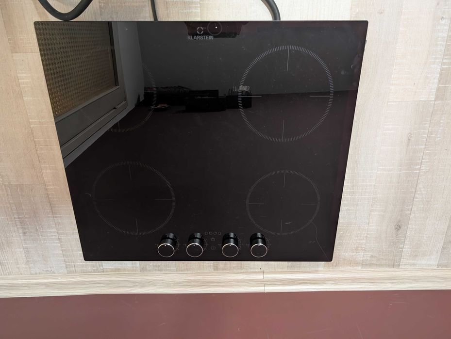 Klarstein Kochheld 60cm Индукционен Котлон 4 Зони за Готвене Черно