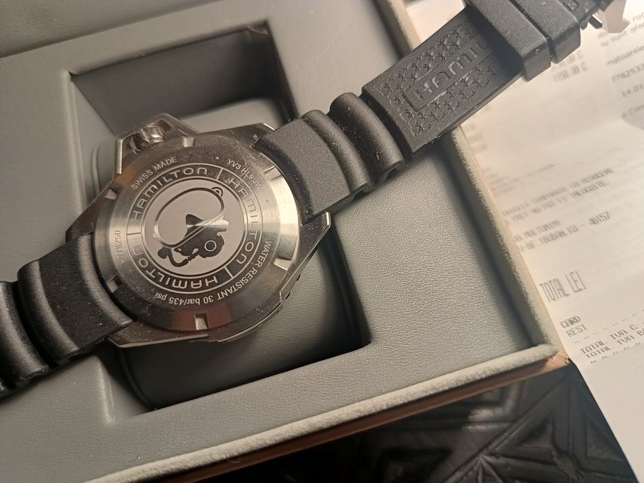 Ceas automatic Hamilton Khaki Navy Frogman, aproape nou, cumpărat anul acesta