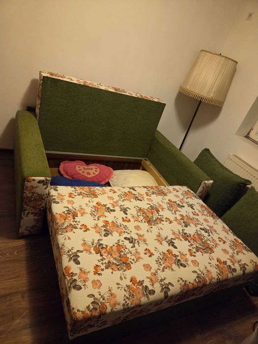 Canapea extensibila 190x140 cm cu spatiu de depozitare