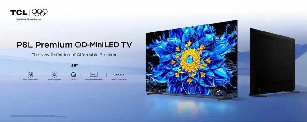 Телевизор TCL 9P8L 4K Premium QD-Mini LED 144hz 248 sm