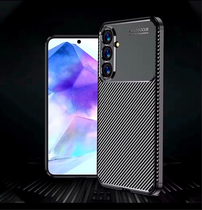 Husa Silicon Stripe Neagra - Samsung A42/A32/A34/A55/A35/A36/A56/A26