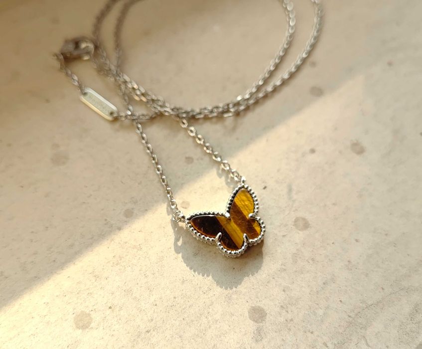 Златно дамско колие с пепруда от тигрово око, Van Cleef & Arpels VCA