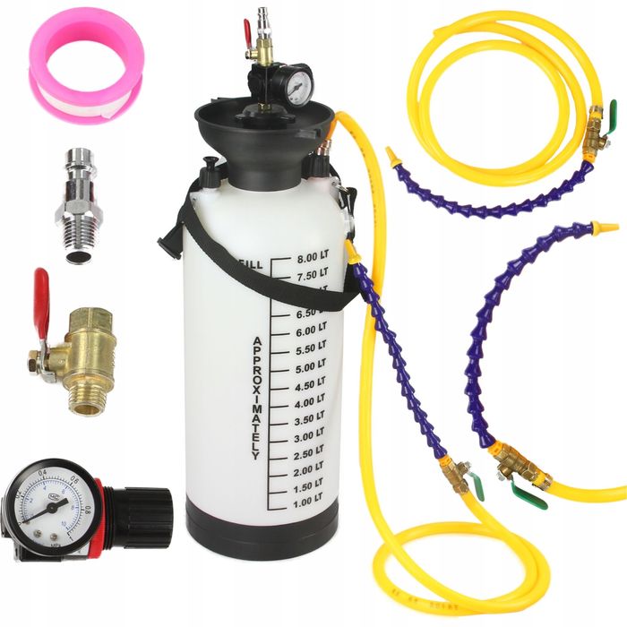 Пневматична система за пълнене на масло 8л