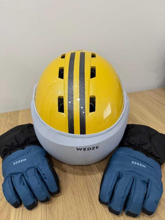 Cască schi H-KID 550 Galben dungi Copii - WEDZE