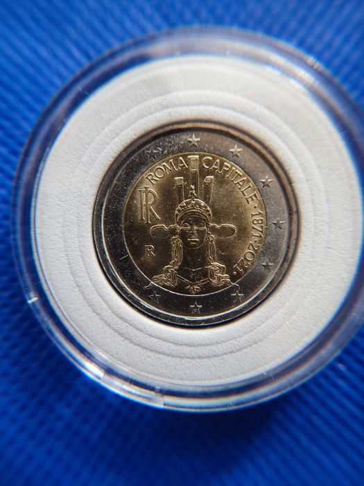 2 Евро 2021 Италия. – уникална монета без 4 звезди