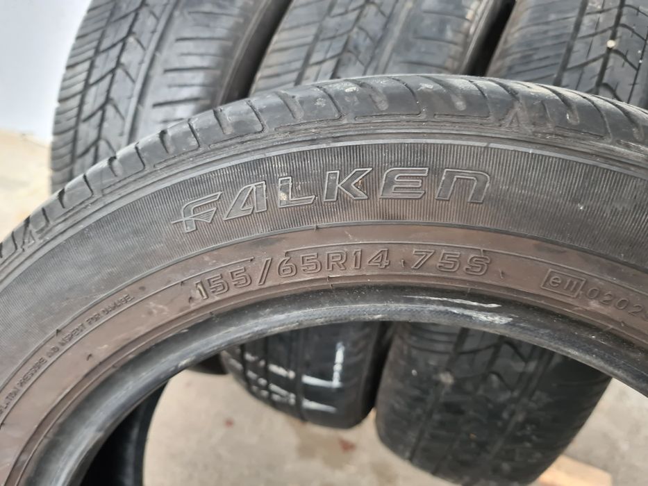 4 бр. летни гуми 155/65/14 Falken DOT 2911 2x5 mm 2x4 mm