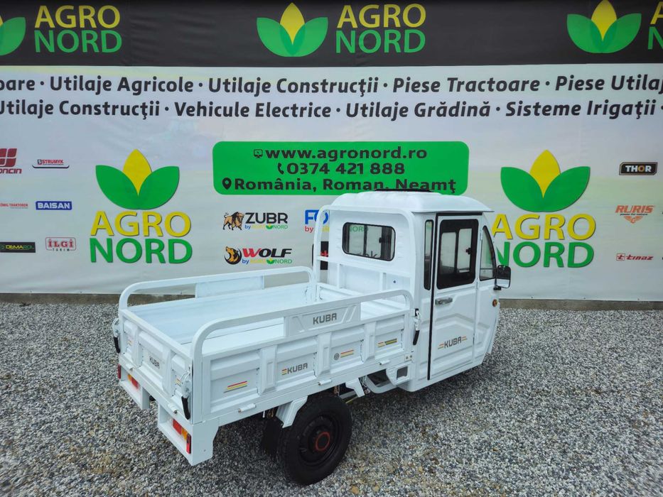 Tricicleta electrica KUBA E-KAMYONET cu cabina 25 KM/H