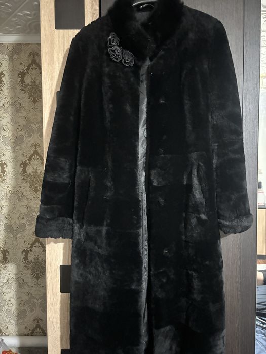 Мутон шуба черный размер 46