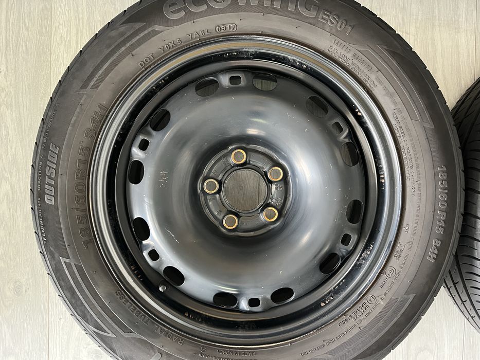Оригинални джанти 15 цола 5х100 за Шкода Фабия с летни гуми 185/60/15