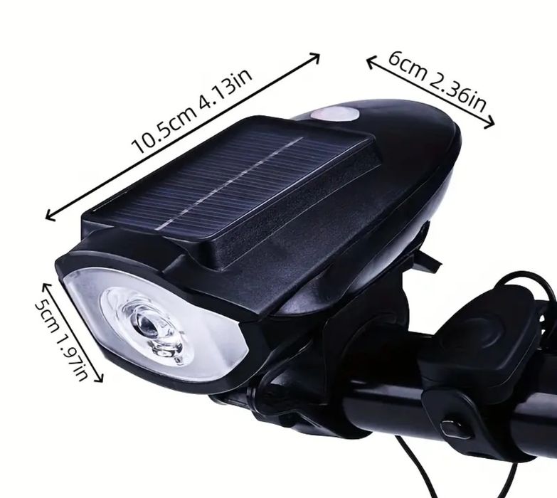 Презареждащи слънчеви лед фарове за велосипеди с звукови ефекти
