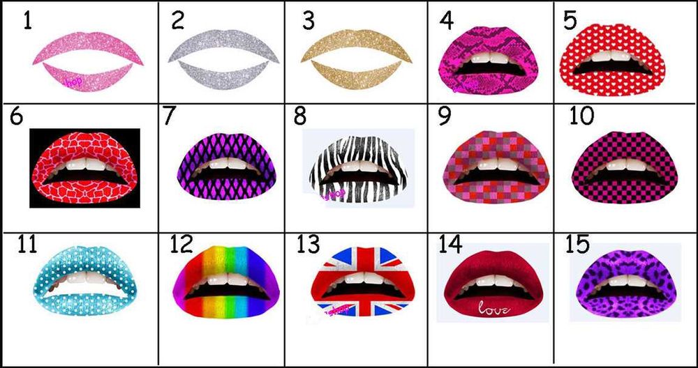 Hot Lips - tatuaje temporare de buze, pachet de 4 aplicari