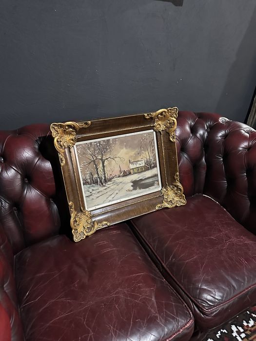 Tablou ulei pe panza - Peisaj de iarna -