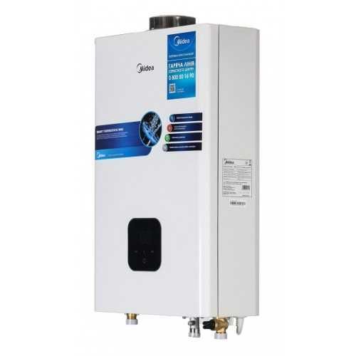 Газовый водонагреватель  Midea JSG22-12HC2 (турбо) + дымоход: