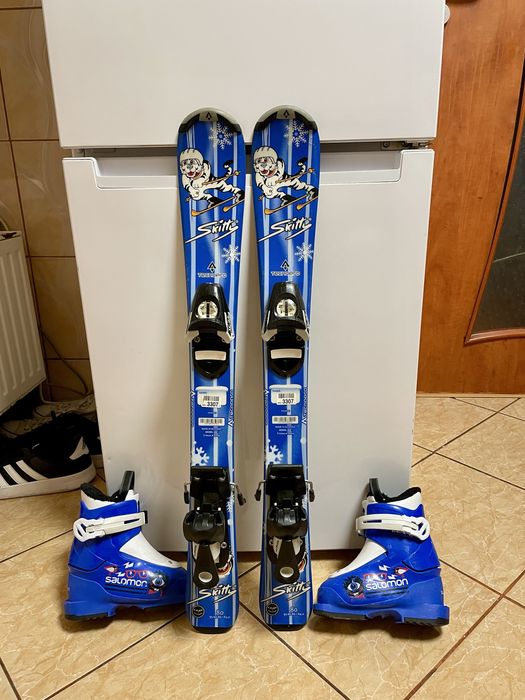 Schiuri copii 80 cm cu clapari skiuri set