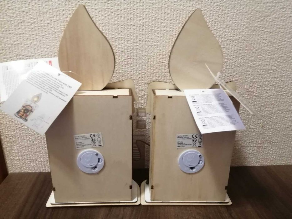 Коледна дървена LED декорация.Дървени дъски и пъзел Танграм -Монтесори