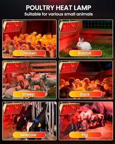 Нова Отоплителна лампа за птици 250W водоустойчива с 3 метра кабел за кокошарник