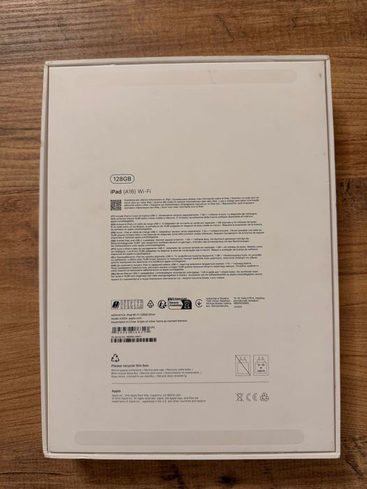 iPad A16 Нов Неактивиран Гаранционен ! Silver - Сив ! Wi-Fi 128 ГБ.