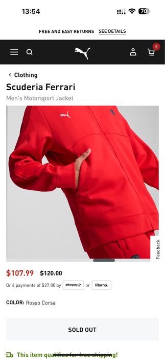 Куртка худи Scuderia Ferrari Puma