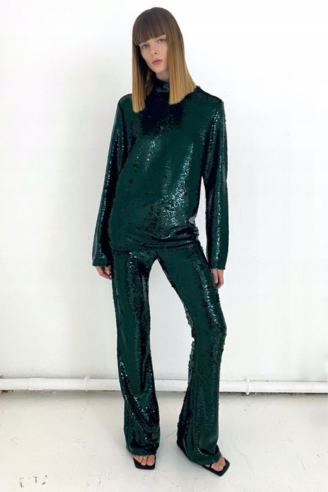 Брюки в пайетках ZARA