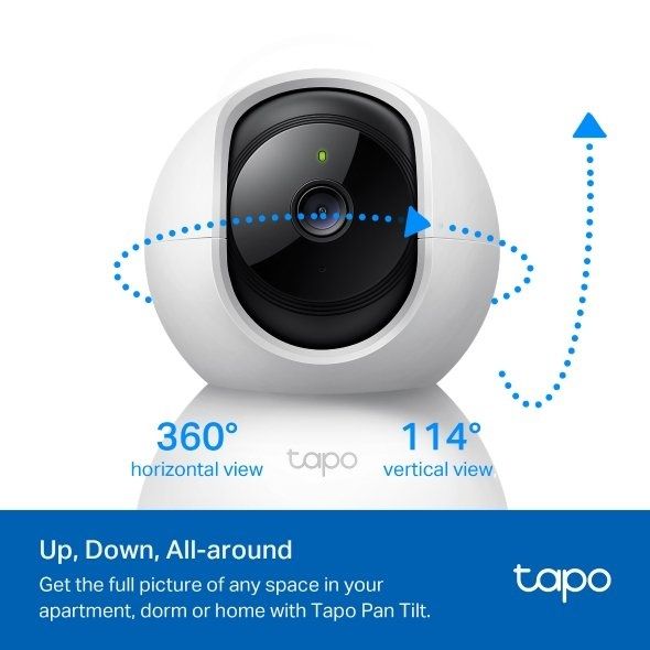 TP-Link Tapo C210 Домашняя поворотная Wi-Fi камера, 3 Мп.