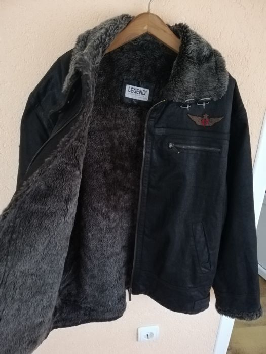 Geaca piele bărbati Legend XL cu blana