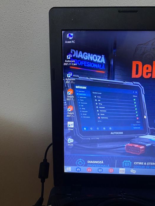 Kit diagnoză laptop Asus & tester Autocom CDP+