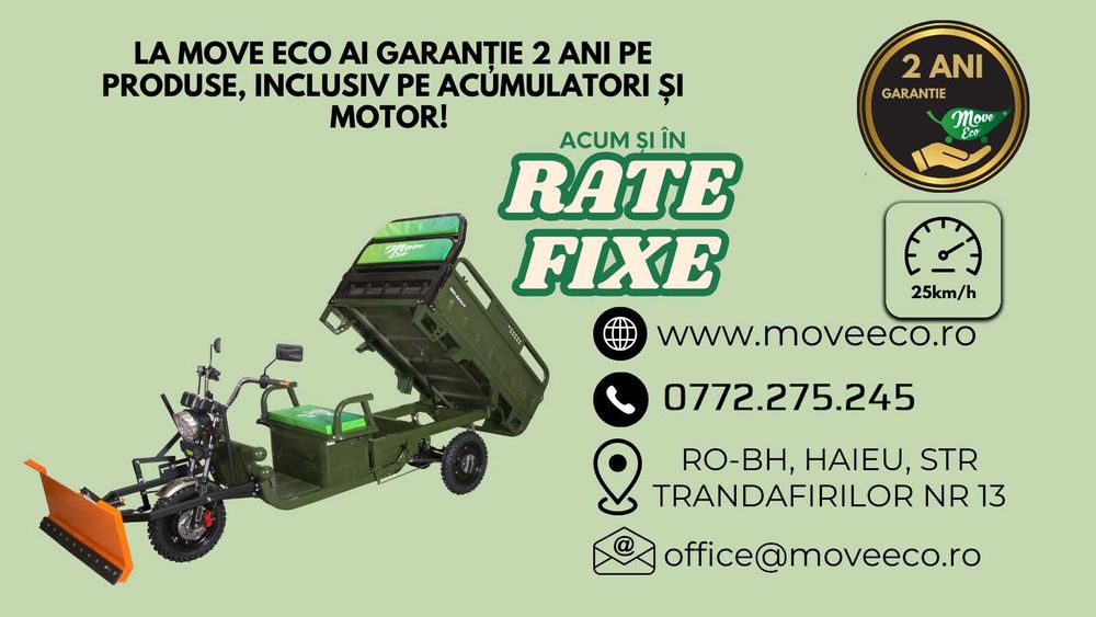 Triciclu electric persoane adulte Cargo 500 EEC 60V/45Ah - omologat RO
