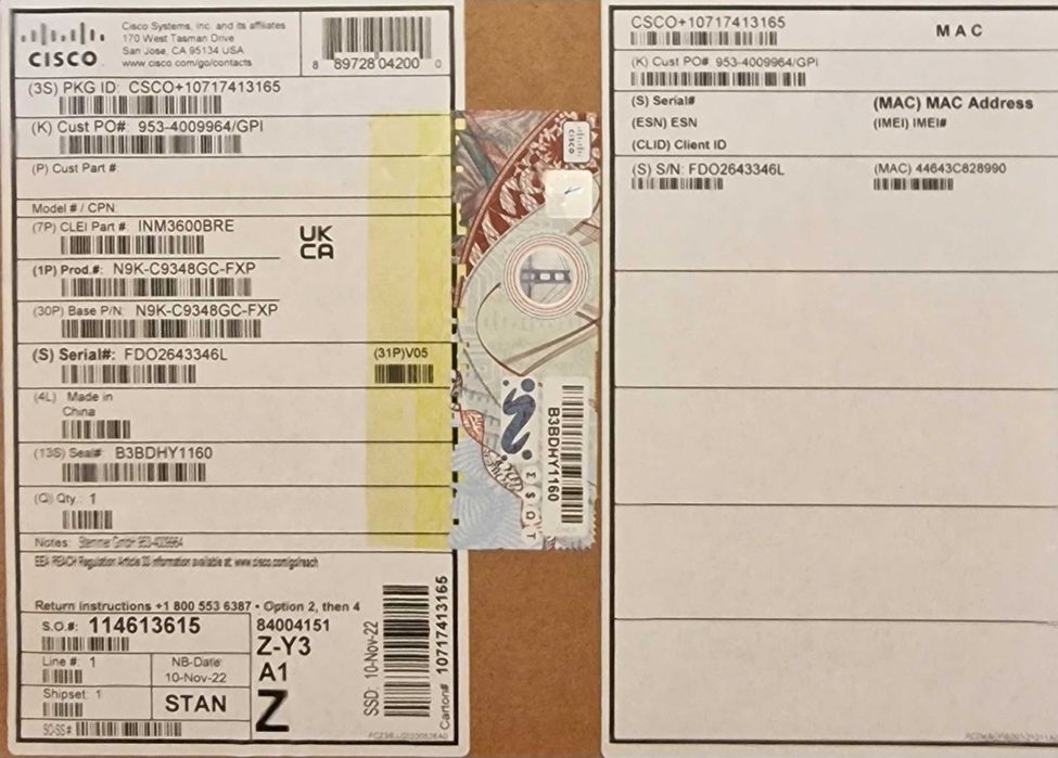 НОВИ Суичове  Cisco N9K-C9348GC-FXP