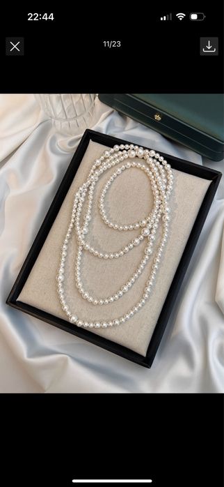 Колье жемчуг натуральный