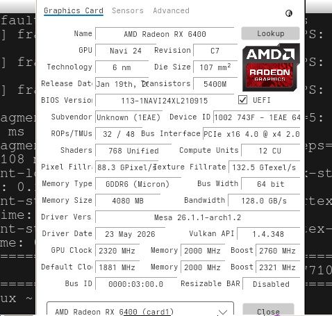 XFX Speedster RX 6400 4GB GDDR6 placă video