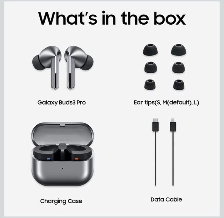 Новые оригинальные Samsung Galaxy Buds3 Pro Silver Shadow (идеал)